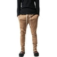 thumbnail image 2 of Ma Croix Mens Stripe Track Zipper Pants Two Tone Skinny Fit Elastic Athletic Training Bottom, 2 of 6