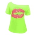 thumbnail image 5 of NuoCaiYun Off The Shoulder Womens Tops, Women Oversized Printed Short Sleeve Basic Tops Summer 2026 Casual Spring Fashion Blouse, 5 of 6