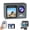 No Card, variant on WiFi Action Camera, 5K Ultra HD Dual Screen Action Camera  50MP, 170° Wide Angle, 6Axis Stabilization, Mic & Remote for Outdoor Sports