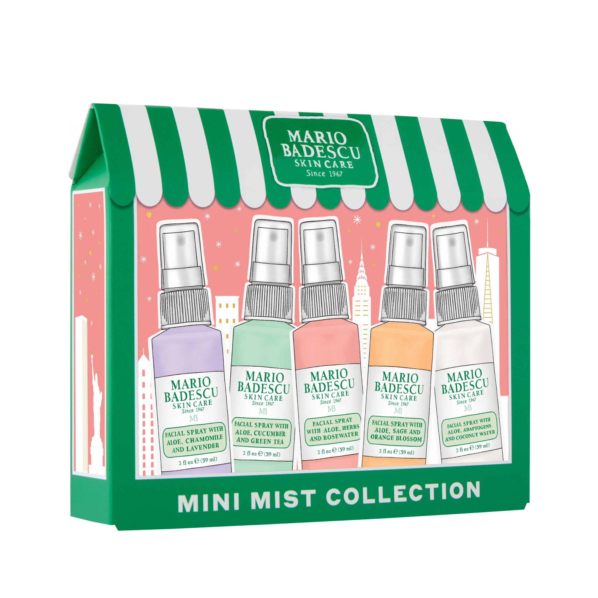 Mario Badescu Mini Mist Collection Skin Care Set, 5 piece set each 2 fl oz