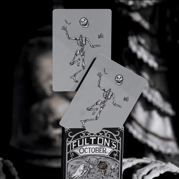FULTONS OCTOBER TOMBSTONE GREY PLAYING CARDS by Fulton