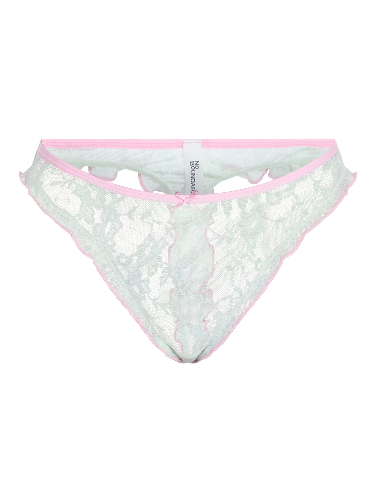 No Boundaries Mesh and Lace Thong Panties, 3-Pack, Women's XS-XXXL