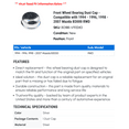 thumbnail image 2 of Front Wheel Bearing Dust Cap - Compatible with 1994 - 1996, 1998 - 2007 Mazda B3000 RWD 1995 1999 2000 2001 2002 2003 2004 2005 2006, 2 of 2