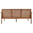 thumbnail image 5 of SAFAVIEH Finnick Outdoor Patio Sofa Bench, Natural/Light Grey, 5 of 11