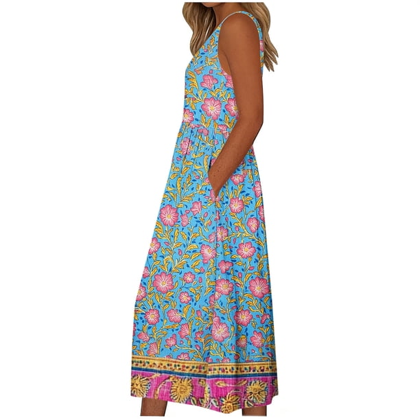 dresses cotton summer Buy Printed Dress & long For Women XXL Hand or gentle wash Women's Summer Dresses | pattern_stripe Size:2T --- Chest = 21 inches/ Waist = 20 inches/ Hollow to knee = 21.5 inches