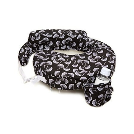 my brest friend original nursing posture pillow, black & white flowing fans