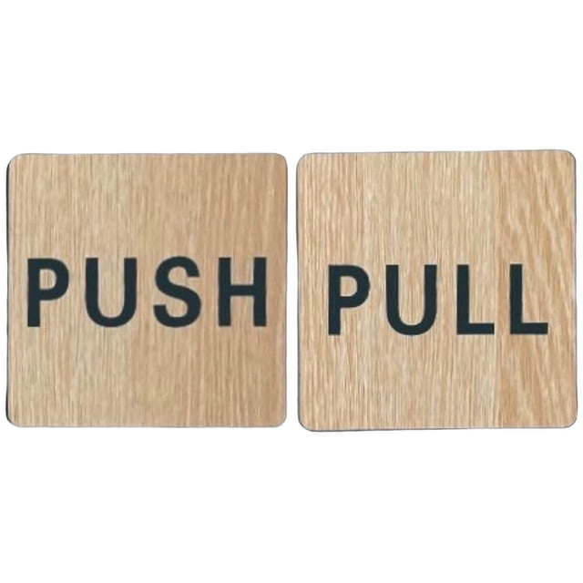 MasteelfCA 2pcs Pull Push Door Signs Entrance Door Pull Push Signs Indication Signs