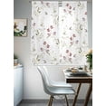 thumbnail image 3 of Elegant Spring Floral Sheer Curtains 72 Inch Length 2 Panels Set, Watercolor Birds Summer Botanical Voile Window Treatment Rod Pocket Curtains Sheers Drapes for Bedroom/Living Room/Kitchen 52"x72"x2, 3 of 7