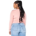 thumbnail image 3 of Celebrity Pink Women’s Cropped Cardigan with Long Sleeves, Sizes XS-4XL, 3 of 5