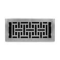 thumbnail image 2 of Decor Grates (4-Pack) 4x10 Oriental Floor Register Vent Cover, Adjustable Airflow Control, Brushed Nickel (AJH410-NKL), 2 of 5