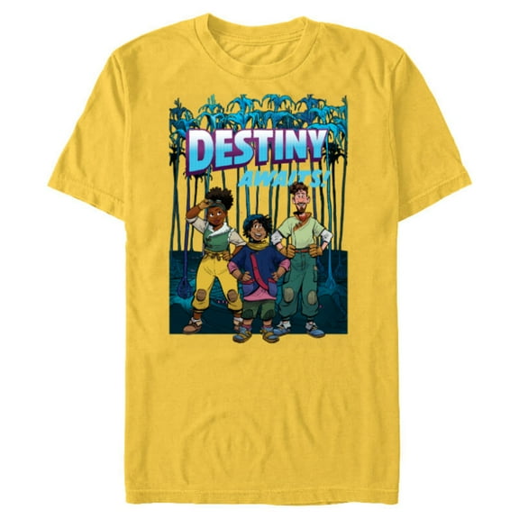 Disney Strange World Destiny Awaits - Short Sleeve Blended T-Shirt for Adults - Customized-Yellow
