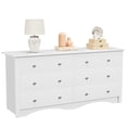 thumbnail image 3 of Vineego Double Dresser for Bedroom,6-Drawer Wide Chest of Drawers,Traditional Bedroom Dresser,White, 3 of 8