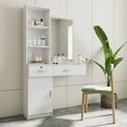 thumbnail image 4 of Modern Vanity Desk with Lights Makeup Vanity Dressing with Mirror Large Storage Space White, 4 of 6