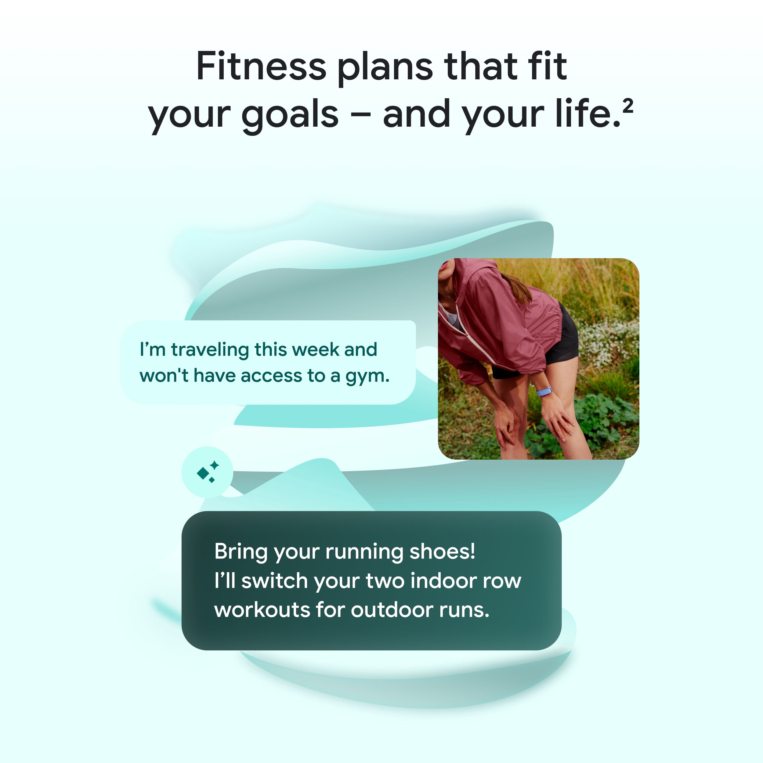 Google Fitbit Air - Screenless Fitness and Health Tracker - Personalized AI-Powered Coaching - Works with Android and iOS - Berry - One Size