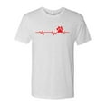 thumbnail image 3 of Wild Bobby, Dog Heartbeat | Paw Print EKG Lifeline | Veterinarian Vet Tech Dog Lover Mens Premium Tri Blend T-Shirt, Heather White, Small, 3 of 5