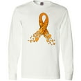 thumbnail image 3 of Inktastic Leukemia Awareness with Orange Ribbon Made of Hearts Long Sleeve T-Shirt, 3 of 5