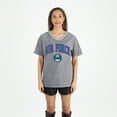 thumbnail image 4 of Women's Gameday Couture Gray Air Force Falcons Iconic Edge Rhinestone V-Neck T-Shirt, 4 of 7