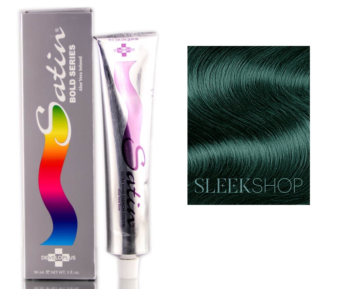 Satin Bold Series Aloe Vera Infused Hair Color - 3 oz - 5 Dark Sea Green -  