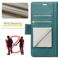 thumbnail image 6 of CaseMe Leather For Samsung Galaxy A57 5G Wallet Case with RFID Blocking, For Samsung Galaxy A57 5G Case Wallet for Women Men Card Holder Magnetic Clasp Kickstand Folio Case,Green,For Galaxy A57 5G, 6 of 11
