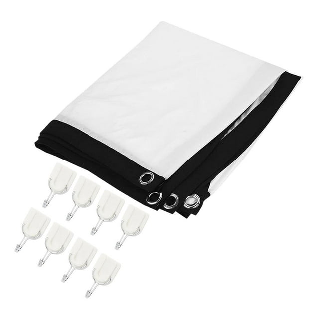 ZheElen 16:9 Projector Screen Portable Projector Screen with Camping Travel Projector 8 for Hooks 100inch 100 inch with 8 Hooks