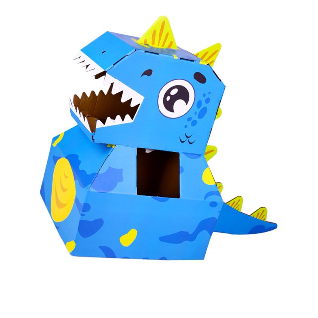 DIY Paper Dinosaur Head Costumes Toy for Children - Interactive & Educational Craft Kit, Wearable Design with Easy Assembly