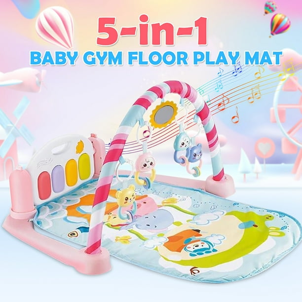 5-in-1 Baby Infant Gym Activity Floor Play Mat Piano ...