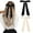 Beige+Black, variant on 2PCS Velvet Hair Bows Ribbon Hair Clip Ponytail Holder Accessories Hair Bow for Women Girls