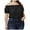 Black womens tops summer, variant on USSUMA Womens Summer Tops Plus Size Ruffle Basic T-Shirts for Women Trendy Solid Color Blouses Tops Dressy Off Shoulder Tunic Plus Size Shirts for Women