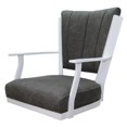 thumbnail image 3 of Swivel Tilt Bar Stool 30" Seat - Montana - Elk Charcoal Fabric - White Metal, 3 of 3