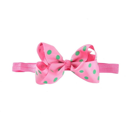 

Aayomet Toddler Baby Girls Headband Dot Prints Bowknot Elastic Hair Band For Kids Warm Headband