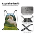 thumbnail image 3 of Kdxio Horse Rearing Up In The Field Print Drawstring Backpack Bag,Waterproof Draw String Back Sack, Gym Drawstring Bags Swim Bag For Unisex, 3 of 5