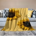 thumbnail image 2 of WERPE Sunflower Cow Print Flannel Blanket Ultra-Soft Cozy Plush Blanket Air Conditioning Blanket Throw Blanket Blankets for Bed Couch Chair Car Living White, 2 of 6