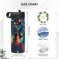 thumbnail image 4 of Cauagu Mystic Wolf Dreamcatcher for 18 oz Water Bottle With Straw,Stainless Steel Sports Water Cup Flask Wide Mouth Travel Thermal Mug for Home, Office,Car, 4 of 8