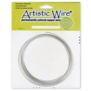 Artistic Wire, 12 Gauge Tarnish Resistant Tinned Copper Craft Wire, Silver Color, 10 ft