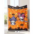 thumbnail image 1 of Hello Kitty Halloween Flannel Blanket My Lux Decor Round, 1 of 34