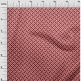 thumbnail image 3 of oneOone Viscose Chiffon Red Fabric Geometrical Quilting Supplies Print Sewing Fabric By The Yard 42 Inch Wide, 3 of 4