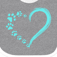thumbnail image 4 of Inktastic Paw Print Heart Boys or Girls Baby Bib, 4 of 4