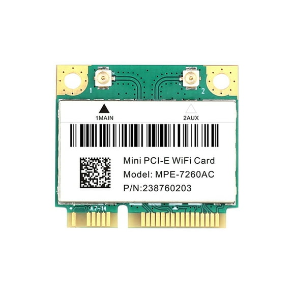 1200Mbps -7260AC Mini PCI-E WiFi Card Dual Band 2.4G/5Ghz 802.11AC BT 4.0 Wlan Wireless Network for Laptop Win 10/11