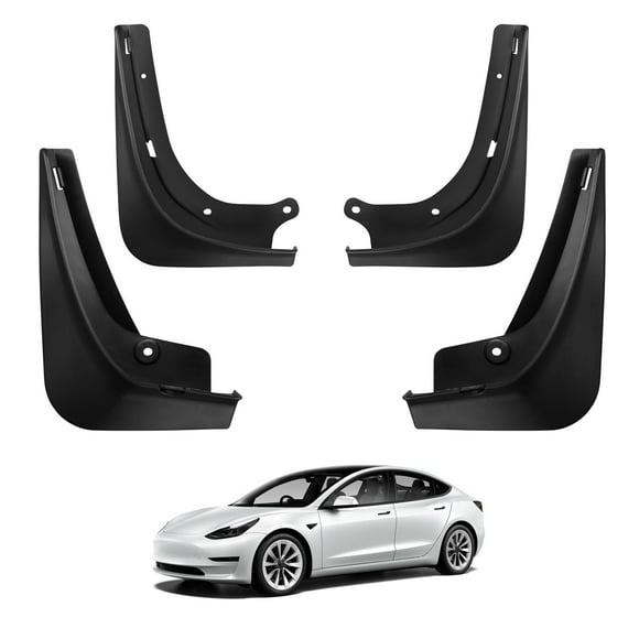 Juego de 4 protectores contra salpicaduras para guardabarros para Tesla Model 3 BASENOR