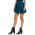 thumbnail image 3 of Stylore Women's Basic Versatile Stretchy Casual Mini Skater Skirt Teal L, 3 of 5