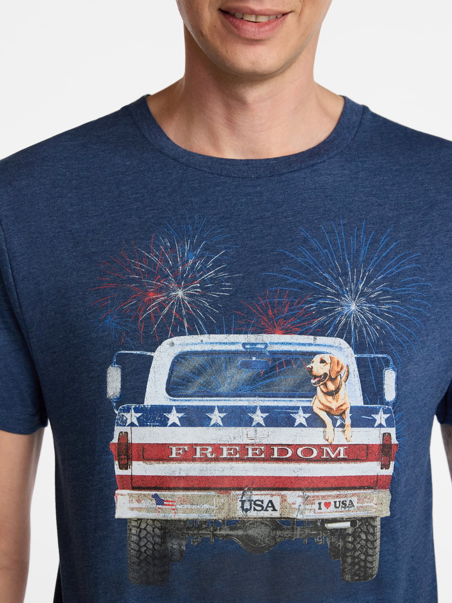 Americana Men's and Big Men's Tailgate Wags Graphic Tee Shirt from Way to Celebrate, Sizes XS-3XLT