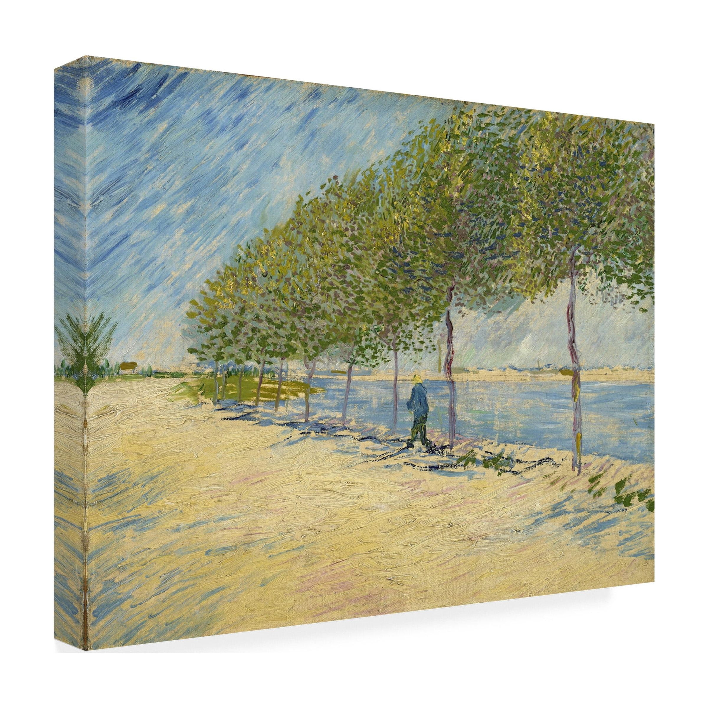 Van Gogh 'Along The Seine' Canvas Art