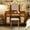 Espresso, variant on Aukfa Luxury Makeup Vanity Set with Tri-Fold Mirror & Lights, Large Vanity Desk with 5 Drawers, Tool and Built-In Outlets,Natural