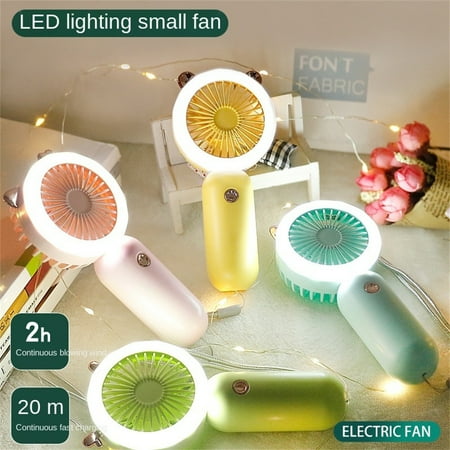 

USB Rechargeable Mini Portable Cooling Fan Night Light Portable Cooling Appliance Three Speed Adjustment
