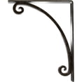 thumbnail image 4 of Ekena Millwork 2"W x 10"D x 12"H Legacy Wrought Iron Bracket, (Triple center brace), Antiqued Warm Silver, 4 of 8