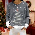 thumbnail image 2 of Cozy Holiday Charm Printed Crewneck Pullover For Casual Knit Sweater With Seasonal Graphic, 2 of 5