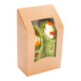 thumbnail image 1 of Restaurantware Paper Take Out Boxes - 1 Window - Kraft - Angled - 50ct Box, 1 of 4