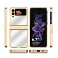 thumbnail image 3 of Allyteck for Samsung Galaxy Z Flip 3 5G (2021) Folding Case Luxury Bling Plating Mirror Design for Girls Women Hard PC with Soft TPU Bumper Shockproof Protective Cover for Samsung Z Flip 3,Rosegold, 3 of 6