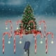 thumbnail image 1 of Luz De Bastón De Caramelo De Navidad Adorno solar de bastón de caramelo, 8 modos de iluminación, decoración de estrella de nieve, estaca, decoración navideña, 1 of 8
