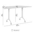 thumbnail image 2 of Scranton & Co Table de Conférence Modulaire Trapézoïdale en Bois de 60 Pouces, Blanc, 2 of 8